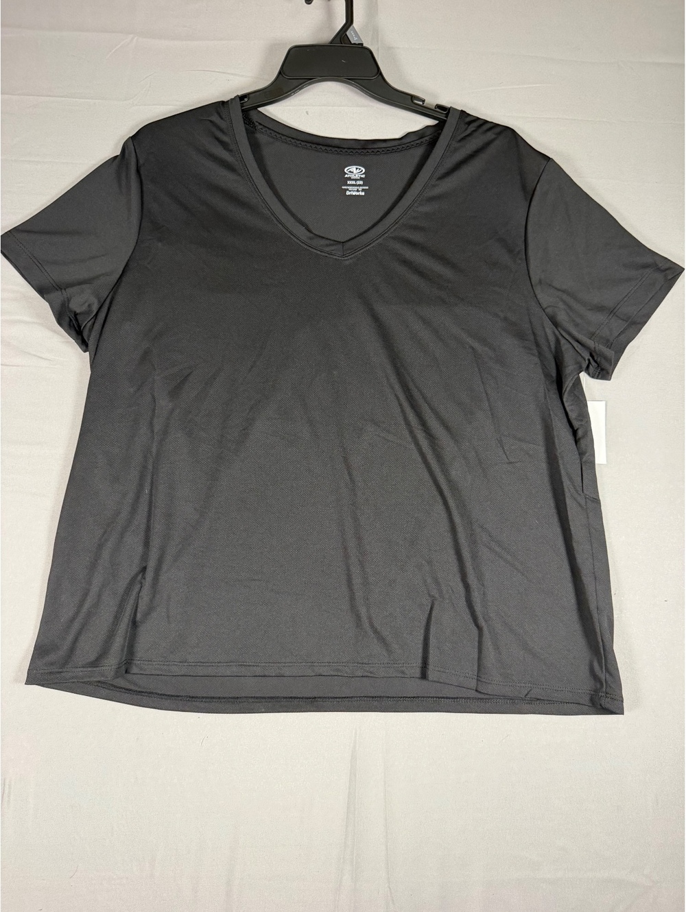 Athletic Works Core V-Neck Tee Size 3XL Black Soot Polyester